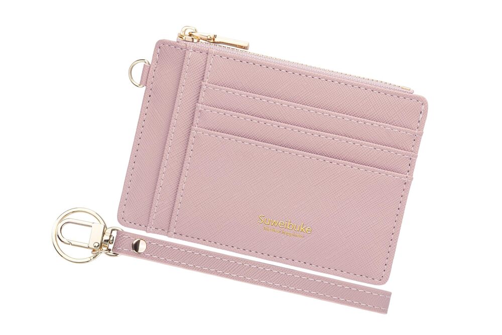 9197 Slim Rfid Blocking Credit Card Case Holder Wristlet Zip ID Case Wallet